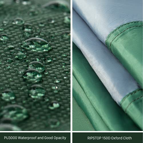 Forceatt 12x14FT Waterproof Camping Tarp with 2 Poles, Sun Shelter for Car, Tent, Hammock in Camping, Hiking, Backpacking, Garden and Traveling - color: Green & Gray