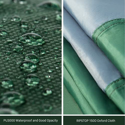 Forceatt 12x14FT Waterproof Camping Tarp with 2 Poles, Sun Shelter for Car, Tent, Hammock in Camping, Hiking, Backpacking, Garden and Traveling - color: Green & Gray