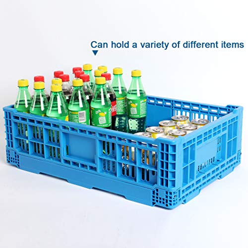 Collapsible Storage Bin Containe，43 Liter Transfer box,crate Transit storage of various items (23.6" L x 15.7" W x 7.1" H) - size: 23.6" L x 15.7" W x 7.1" H