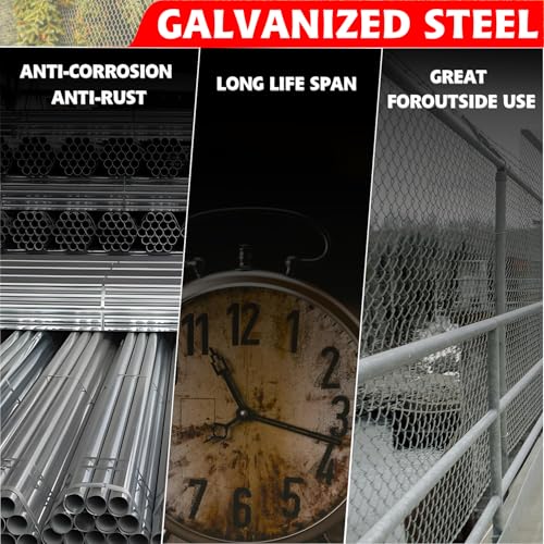 4 Pack 1-3/8" Chain Link Fence Frame Gate Post Female Hinge,Galvanized Steel Gate Hinge for Fence Posts, Bolts & Nuts Included - size: 1-3/8" Female