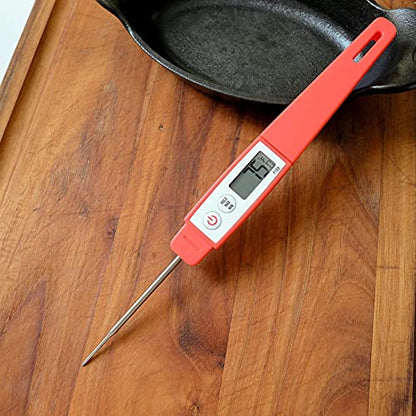 Lavatools PT09C Super-Quick Commercial Grade Digital Thermometer for Cooking, Meat, Candy, Candle, Liquid, Oil, 3" Compact Probe, Splash Proof, °C/°F Toggle, Hold Function - Sesame - color: Sesame, size: Compact