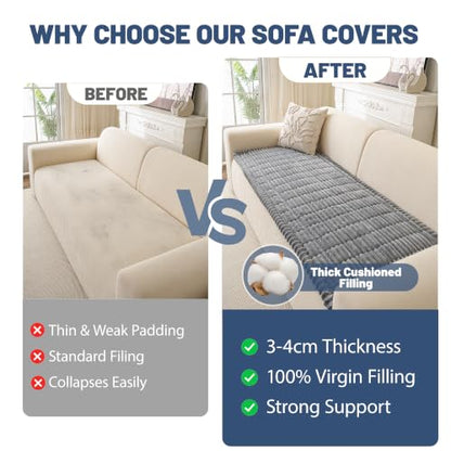 Waterproof Couch Cover for Dogs Washable (Grey, 27.6" x 82.6") - color: Waterproof Grey, size: 27.6"x 82.6"