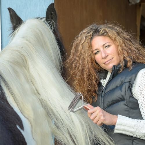 Abbylike Livestock Shedding Comb, Grooming Dematting Brush, 1-sided - style: 1-sided