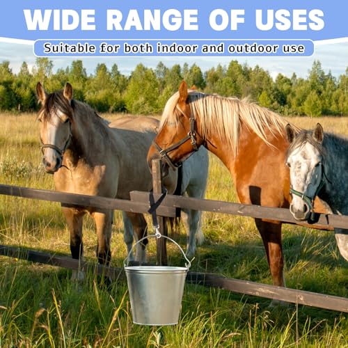 Nylon Horse Bucket Strap for Outdoor Feeders,Black,10 Pcs - color: Black