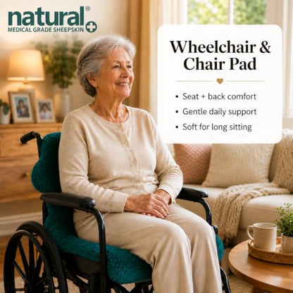 Natural Medical Sheepskin Pad, Non-Slip Back, Emerald, 26 x 46 in, 1 Pack - color: Emerald, size: 26x46 Inch (Pack of 1)
