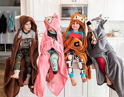 Lazy One Wearable Hooded Blanket for Kids, Animal Hooded Blanket (Moose) - color: Moose Blanket Hooded Blanket