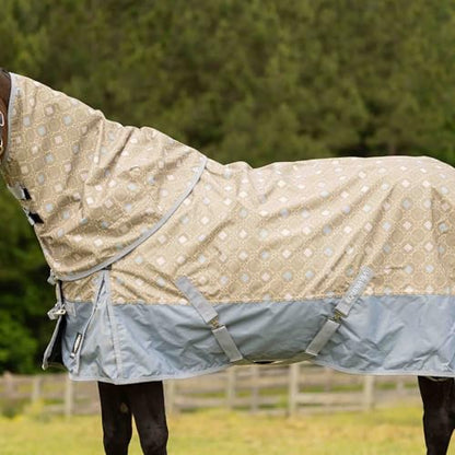 Equinavia Norse Waterproof Turnout Blanket, Lightweight 100g Rain Sheet - color: Slate Grey/Light Olive, size: 72 in