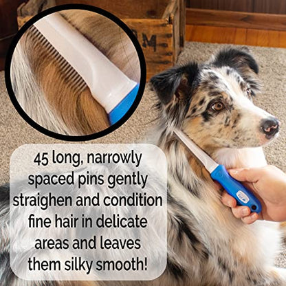 Detangling and Grooming Dog Comb Set for Dogs, Cats, Small Animals - style: 2 Comb Set 37LS/45L