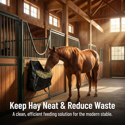 Horse Feed Bag Slow Feeder Hay Bag with Clear Window