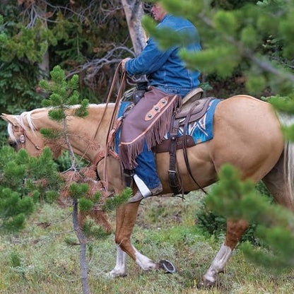 Weaver Equine Synergy Contoured Performance Saddle Pad - color: Quest-Navy/Chestnut, size: 32" x 34"