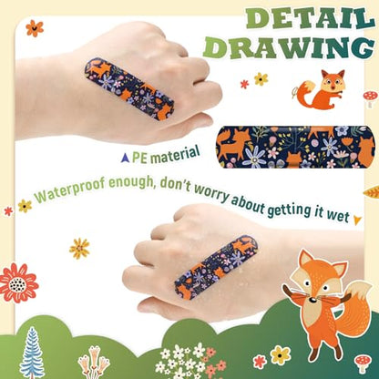 Panelee 120 Pcs Kids Bandages Bulk Waterproof Flexible, Wild Style - style: Wild Style