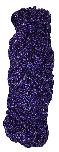 Rope Braided Poly Horse Stall Trailer Hanging Slow-Feed Hay Bag 609SE-2Tone - color: Purple Black, size: 40"