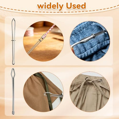 8PCS SJYOPIN Drawstring Threader Tool, Stainless Steel Threading Tool Kit | No More Missing Tools: The kit Provides Everything You Need