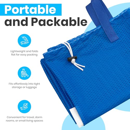 Handy Laundry Mesh XL Laundry Bag 24"x36" with Shoulder Strap, Blue | XL 24x36 Mesh Laundry Bag, Handles & Shoulder Strap, Breathable, Machine Washable, Dorm Travel Bedding, Blue - color: Blue, size: 1-Pack