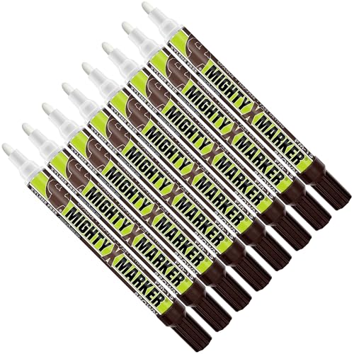 PM-15, Eco-Friendly Paint Marker, Alcohol-Based & Xylene-Free, Waterproof & Permanent, 10ml, 2.3mm Tip, 8 Bonus Tips, Made in USA, Brown 8 Pack - color: Brown