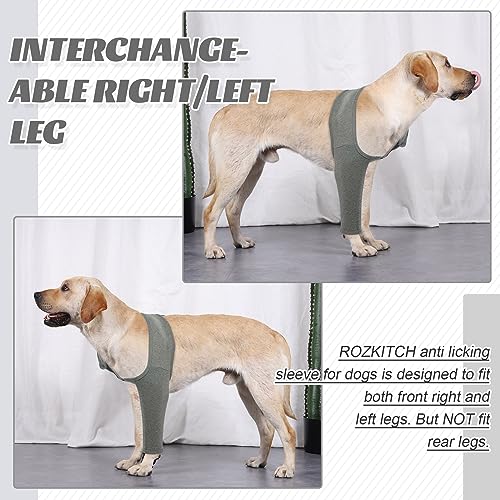 Dog Elbow Sleeve to Cover Front Legs Wounds and Surgical Incisions - color: Grey, size: 2XS