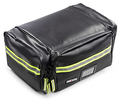 Scherber Fully-Stocked First Responder Professional Advanced EMT/EMS Trauma Kit | HSA/FSA Approved | Reflective Bag w/10+ Compartments, Zippered Pockets & 250+ First Aid Supplies (Black) - color: Black
