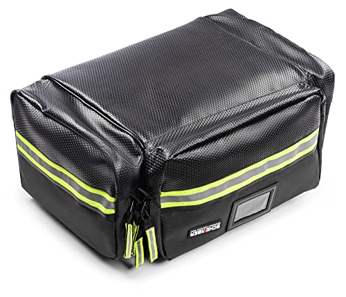 Scherber Fully-Stocked First Responder Professional Advanced EMT/EMS Trauma Kit | HSA/FSA Approved | Reflective Bag w/10+ Compartments, Zippered Pockets & 250+ First Aid Supplies (Black) - color: Black