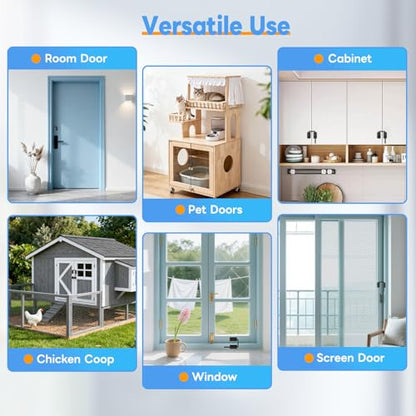 Sliding Door Loop Lock Latch, 2-3/8 Inch Barn Door Lock Black 4PC - color: Black-4 Pcs