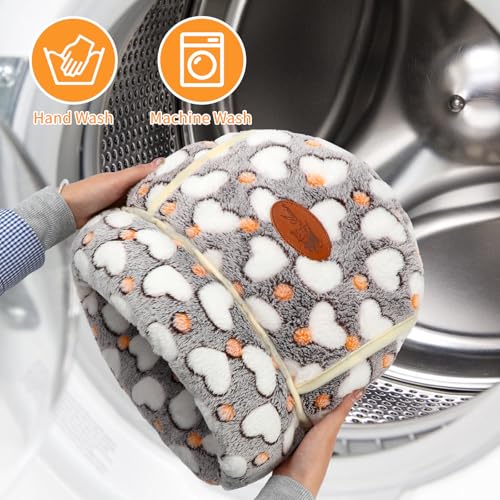 YUEPET Guinea Pig Bed Cuddle Cave, Warm Fleece Hideout, White Heart - color: White Heart, size: 1PCS