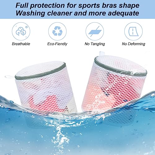 Vivifying Bra Bags for Laundry, 2 Pack Honeycomb Mesh Bra Washing Bags for Laundry, Washing Machine, Lingerie, Delicates, Sock and Baby Clothes - size: 2 Bra Bags (7" x 7.5")
