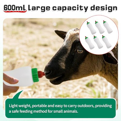 2Pcs Feeding White Lamb Baby Bottle 600ml Goat Bottles