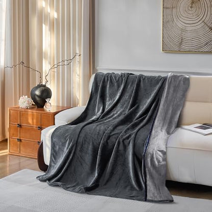 Waterproof Blanket for Bed Sofa, 60"x40" Leakproof, Slate Grey/Cool Grey | Scratch-Resistant Leakproof Pet Throw Blanket Machine Washable Reversible - color: Slate Grey/Cool Grey, size: 60x40 in