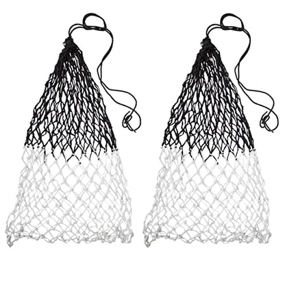 Set of 2 42" Soft Mesh Hay Nets with 2" Holes, Fits 4-6 Flakes of Hay (42", Hurricane Blue/Black) - color: Hurricane Blue/Black