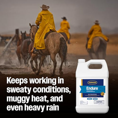 Farnam Endure Fly Spray for Horses, Lasting Fly Repellent, 128 oz Refill - size: 128 oz. Refill