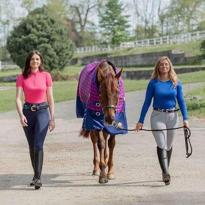 Equinavia Norse Waterproof Turnout Blanket, Lightweight 100g Rain Sheet - color: Galaxy Blue/Pink Flambee, size: 75 in