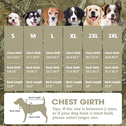 Fragralley Dog Coat Large, Waterproof Dog Jacket with Warm Fleece Lining, Adjustable Reflective Dogs Winter Coat, Turtleneck Pet Coats for Cold Weather (Reed Camouflage XL) - color: Reed Camouflage, size: X-Large