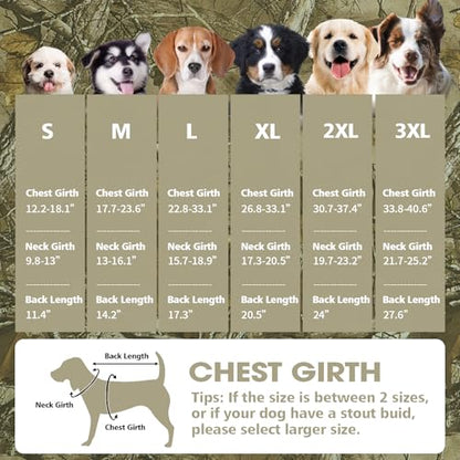 Fragralley Dog Coat Large, Waterproof Dog Jacket with Warm Fleece Lining, Adjustable Reflective Dogs Winter Coat, Turtleneck Pet Coats for Cold Weather (Reed Camouflage XL) - color: Reed Camouflage, size: X-Large