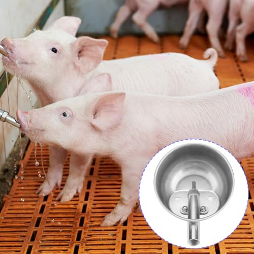 Joyzan Automatic Pig Waterer, Auto Water System Livestock Bowl Dispenser