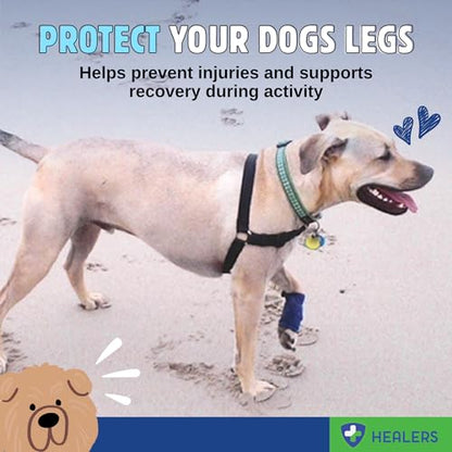 Healers PetCare Dog Leg Wrap with Gauze Insert, Medium 24-Inch - size: Medium, 24-Inch