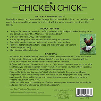 The Chicken Chick® Hen Mating Saddle Skinny / Medium - size: Medium