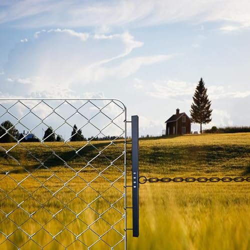 31.5" Fence Stretcher Bar 6 Thickened Hooks Steel Chain Link Fabric Fence Stretcher Woven Wire Fence Stretcher Fabric Black Steel Bar Fence Stretcher Tool