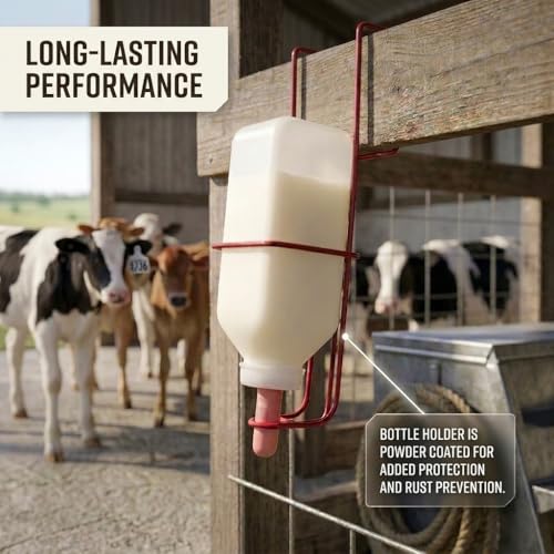 FarmTek Nursing Bottle Holder w/ 2-Quart Bottle – Powder-Coated