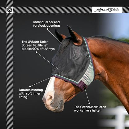 Kensington | 90% UV CatchMask Open Top Fly Mask for Forelock Comfort