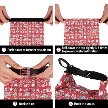 Waterproof First Aid Kit for Boat Marine Roll Top Dry Bag Christmas - color: Ws011-christmas