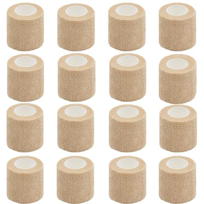 16 Pack Self Adhesive Bandage Wrap 2 Inches - color: Beige, size: 2 In-16Pack