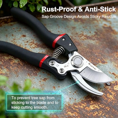 Kynup Pruning Shears for Gardening, Garden Shears Heavy Duty - style: Modern Black
