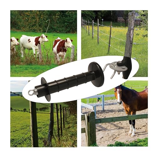 Insulated Fence Plastic Gate Handle, 10PCS Handle Heavy Duty Electric Fence Gate Handle, Black - color: Black, size: PK10