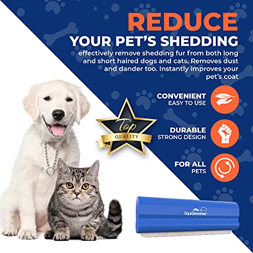 EquiGroomer 5-Inch Undercoat Deshedding Brush for Dogs & Cats, Blue - color: Blue, size: 5 Inch