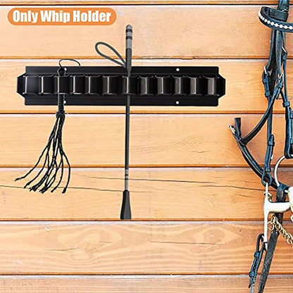 Horse Whip Crop Holder Rack Wall mounted Bracket Hanger,Holds up to 12PCS