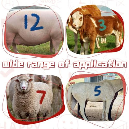 6PCS Livestock Marker Crayons Marking for Marking Animal Fur and Skin
