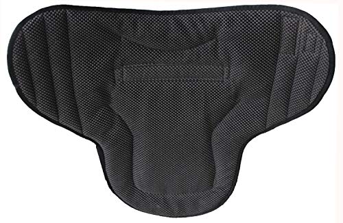 CHALLENGER Western Lightweight Neoprene Padded Bareback Saddle Pad with Stirrups & Cinch – Contoured Synthetic Suede Top, Non-Slip Neoprene Bottom – 23" x 30" - color: Tan