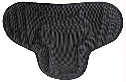 CHALLENGER Western Lightweight Neoprene Padded Bareback Saddle Pad with Stirrups & Cinch – Contoured Synthetic Suede Top, Non-Slip Neoprene Bottom – 23" x 30" - color: Tan