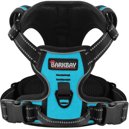 BARKBAY Dog Harness for Small Sized Dog No Pull 2 Leash Clips Dog Vest - color: Blue, size: X-Small
