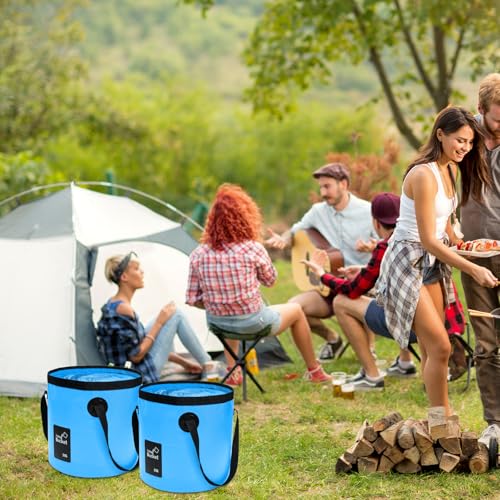 6 Pcs 5 Gallon Collapsible Bucket with Handle, Foldable Bucket