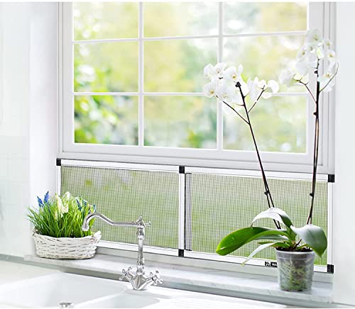 Expandable Window Screen, 2 Pack Adjustable Window Screen (10" H x 19" - 36" W) - Small Replacement Window Screens with Frame, Durable Replacement Screen for Window - size: 2 Packs【10" H x 19" - 36" W】